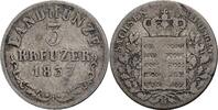 Sachsen-Meiningen 3 Kreuzer Bernhard II. Erich Freund 1803-1866 -