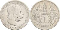 Kaisertum Österreich 1 Krone Kaiser Franz Joseph I. 1848-1916 -