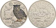 Österreich, 2. Republik 3 Euro Eule Farbdruck -