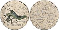 Österreich, 2. Republik 3 Euro Flusskrebs Farbdruck -