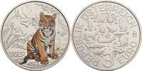 Österreich, 2. Republik 3 Euro Tiger Farbdruck -