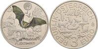 Österreich, 2. Republik 3 Euro Fledermaus Farbdruck -