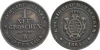 Sachsen, Johann 1854-1873 1 Neugroschen -