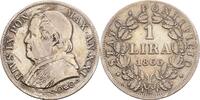 Italien-Kirchenstaat Vatikan 1 Lira Papst Pius IX.1846-1870 -