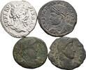 ROM 1x Denar + 1x Follis Trier+ 2x Folles Lot 4 Stück -