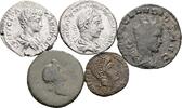 ROM 2x Denare + 3 Stück Bronzemünzen Lot 5 Stück -