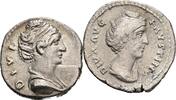 ROM, Kaiserzeit Lot 2 Stück Denare Faustina I. , Frau des Antoninus Pius 141 -