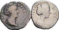 ROM, Kaiserzeit Lot 2 Stück Denare Faustina I. - Frau d. Antoninus Pius (141) -