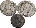 ROM, Kaiserzeit Lot Antoniniane, Mittelbronze Gordianus III. Pius 238-244/ Gallienus 259-268/ Arcadius 383-408 -