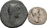 Lot Denar, As  ROM, Kaiserzeit Antoninus Pius 138-161 / Hadrianus 117-138 s/ss-