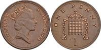 Großbritannien 1 Penny 1990 Elizabeth II. ss/vz 2,50 EUR  plus 10,00 EUR verzending
