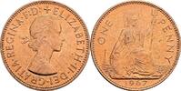 Großbritannien 1 Penny 1967 Queen Elizabeth II. vz+ 2,50 EUR  plus 10,00 EUR verzending