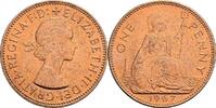 Großbritannien 1 Penny 1967 Queen Elizabeth II. ss/vz 2,50 EUR  plus 10,00 EUR verzending