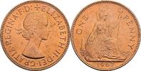Großbritannien 1 Penny 1967 Queen Elizabeth II. vz- 2,50 EUR  plus 10,00 EUR verzending