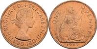 Großbritannien 1 Penny 1967 Queen Elizabeth II. vz 2,50 EUR  plus 10,00 EUR verzending