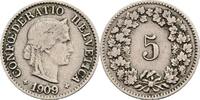 Schweiz 5 Rappen 1909 ss 2,50 EUR  plus 10,00 EUR verzending