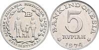 Indonesien 5 Rupiah 1974 ss+ 2,50 EUR  plus 10,00 EUR verzending