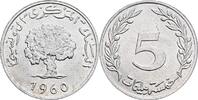 Tunesien 5 Millimes 1960 ss+ 2,50 EUR  plus 10,00 EUR verzending