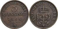 Preussen, Wilhelm I. 1861-1888 3 Pfennige -