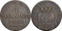 Preussen, Friedrich Wilhelm III. (1797-1840) 4 Pfennige -