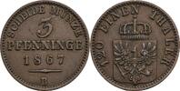 Preussen, Wilhelm I. 1861-1888 3 Pfennige -