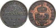 Preussen, Wilhelm I. 1861-1888 3 Pfennige -