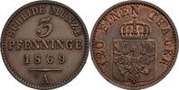 Preussen, Wilhelm I. 1861-1888 3 Pfennige -