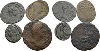 ROM Lot 4 Stück spätrömische Bronzemünzen -
