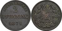 Bayern, Ludwig II. 1864-1886 2 Pfennig Ludwig II. -