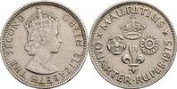 Mauritius Quarter Rupee Queen Elizabeth II. -