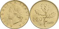 Italien 20 Lire 1989 ss+ 2,50 EUR  plus 10,00 EUR verzending