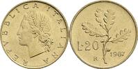 Italien 20 Lire 1987 ss+ 2,50 EUR  plus 10,00 EUR verzending