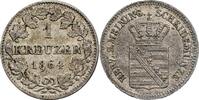 Sachsen-Meiningen 1 Kreuzer Bernhard II. Erich Freund 1803-1866 -