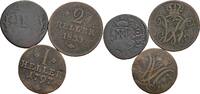 Altdeutschland Lot 3 Stück Kleinmünzen -