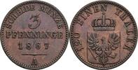 Preussen 3 Pfennige Wilhelm I. 1861-1888 -