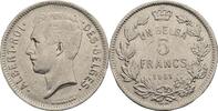Belgien 5 Francs/1 Belga Albert I. -