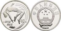 China 10 Yuan Olympische Sommerspiele Barcelona 1992-Hochspringerin -