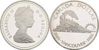 Kanada, Elizabeth II. 1 Dollar 100 Jahre Stadt Vancouver und Transkanadische Eisenbahn -
