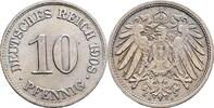 Deutsches Reich 10 Pfennig 1908 A VF / EF gereinigt
