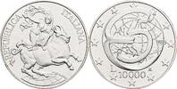 Italien 10 000 Lire (5 Ecu) 40. Jahrestag der Konferenz von Messina/Europa auf dem Stier -