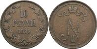 Finnland Großfürstentum (1809-1917) 10 Penniä Nikolaj II. 1894-1917 -