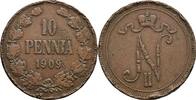 Finnland Großfürstentum (1809-1917) 10 Penniä Nikolaj II. 1894-1917 -