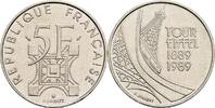 Frankreich 5 Francs 100 Jahre Eiffelturm in Paris -