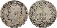 Königreich Serbien 1 Dinar Alexander I. Obrenowitsch 1889-1903 -