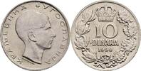 Königreich Jugoslawien 10 Dinara Peter II. 1934-1943 -