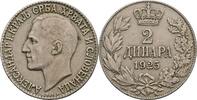 Königreich Jugoslawien 2 Dinara Alexander I. 1921-1934 -