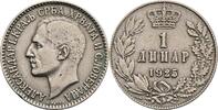 Königreich Jugoslawien 1 Dinar Alexander I. 1921-1934 -