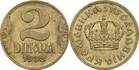 Königreich Jugoslawien 2 Dinara Peter II. 1934-1943 -