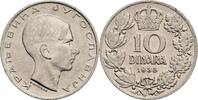 Königreich Jugoslawien 10 Dinara Peter II. 1934-1943 -