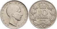 Königreich Jugoslawien 10 Dinara Peter II. 1934-1943 -